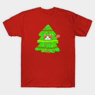 Christmas Tree Cat T-Shirt